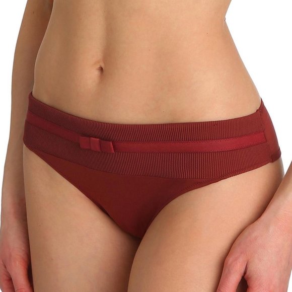 NWOT Marie Jo Rafael Terracotta Brown Mesh Back Cheeky Thong - Picture 3 of 4